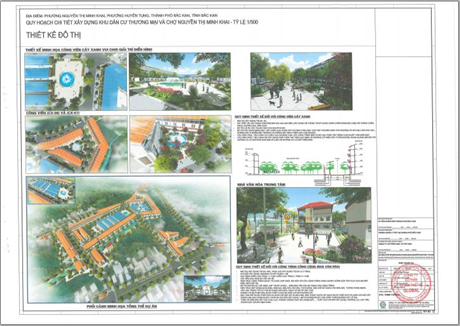 Detailed planning project of Nguyen Thi Minh Khai Commercial and Market Residential Area, scale 1/500
