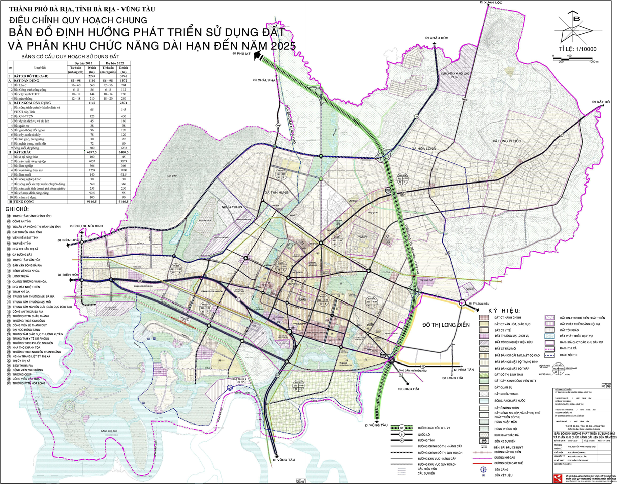 General planning of Ba Ria City, Ba Ria - Vung Tau Province