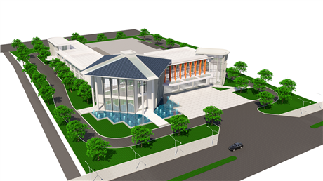 Detailed construction planning at 1/500 scale for La Gi Town Cultural Center.