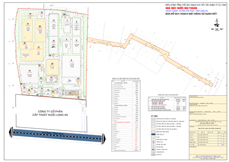 Điều chỉnh tổng thể quy hoạch chi tiết xây dựng tỷ lệ 1/500 nhà máy nước Nhị Thành