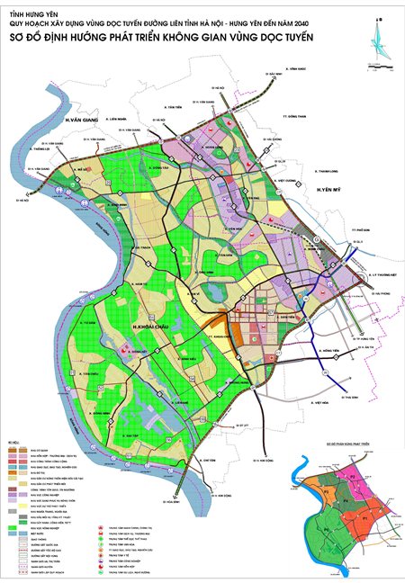 Regional construction planning along the inter-provincial route Hanoi - Hung Yen up to 2040