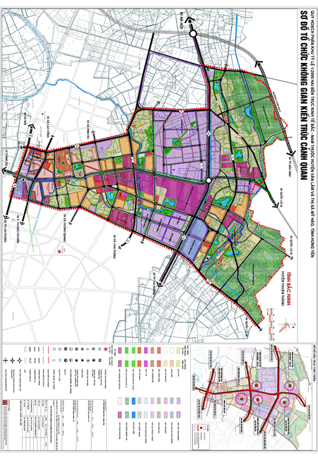 Construction zoning planning at 1/2000 scale on both sides of the North - South economic axis in Van Lam district and My Hao town, Hung Yen province