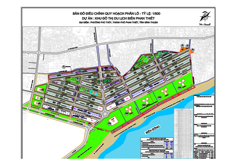 Local adjustments to the 1/500 scale detailed construction planning and management regulations according to the detailed construction planning project of the Phan Thiet Beach Tourism Urban Area project, Phu Thuy ward, Phan Thiet city, Binh Thuan province