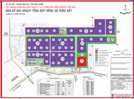 Zoning planning for construction of Tan Duc Industrial Park