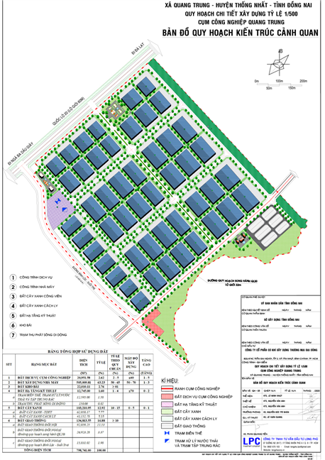 Quy hoạch chi tiết xây dựng tỷ lệ 1/500 Cụm công nghiệp Quang Trung, xã Quang Trung, huyện Thống Nhất, tỉnh Đồng Nai