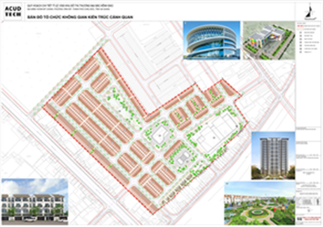 Detailed planning at scale of 1/500 for commercial urban area north of Kenh Dao